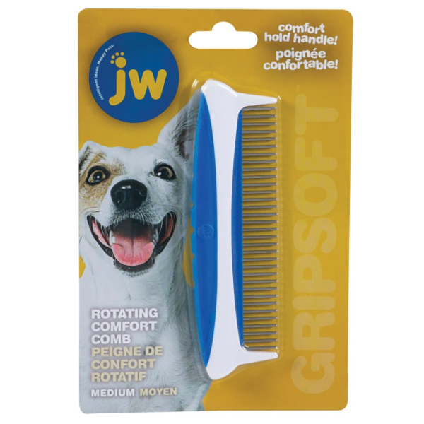 JW GripSoft Rotating Comfort Grooming Comb